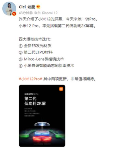 小米12|小米12有没有2k屏幕