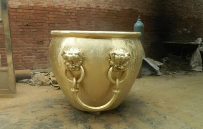 家里|铜水缸工艺品适合摆哪
