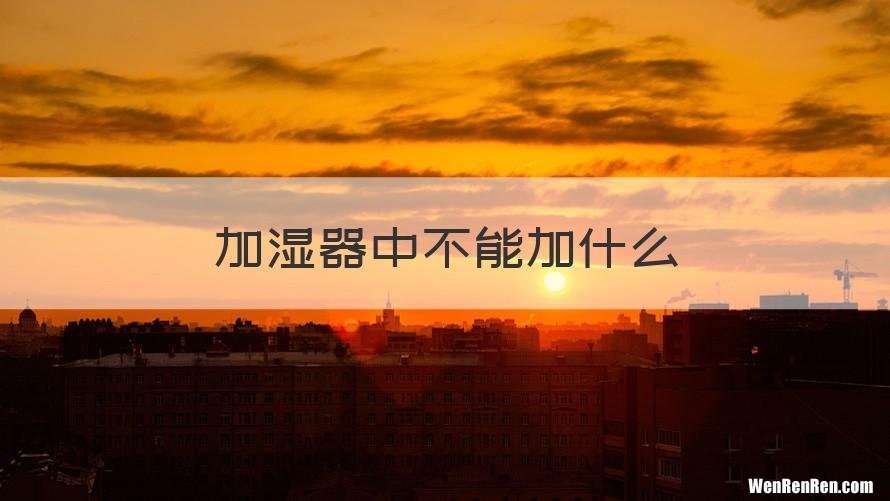 加湿器中不能加什么